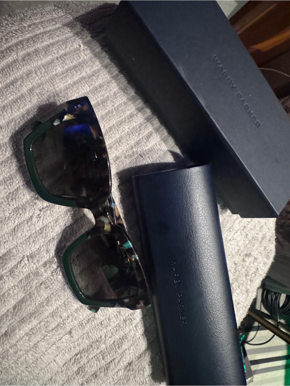 Super new Warby Parker Green Tortoise Square Sunglasses